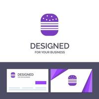 kreative visitenkarte und logo-vorlage burger fast food fast food vector illustration