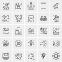 25 universelle Business-Icons Vektor kreative Icon-Illustration zur Verwendung in Web- und Mobilprojekten