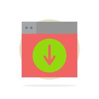 Webdesign-Download nach unten Anwendung abstrakter Kreis Hintergrund flache Farbe Symbol vektor