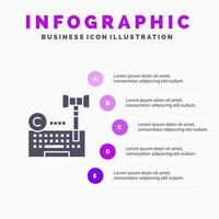 upphovsrätt digital internet lag advokat fast ikon infographics 5 steg presentation bakgrund vektor