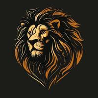 lejon huvud lejon logotyp symbol - gaming logotyp elegant element för varumärke - abstrakt symboler vektor