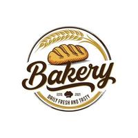 Vintage Retro-Bäckerei-Logo-Design-Vektor-Vorlage vektor