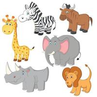 tecknad serie afrikansk djur vektor