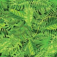 Nahtloses Muster mit exotischen tropischen Blättern, Vektorgrafik vektor