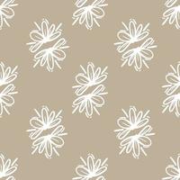 Blumennahtloses Muster mit Baumwollblütenblumen, endlose Textur, Tintenskizzenkunst. vektorillustration für hochzeitseinladungen, tapeten, textilien, verpackungspapier vektor
