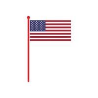 USA flagga ikon logotyp vektor