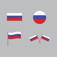 russische Flagge Symbol Logo Vektor
