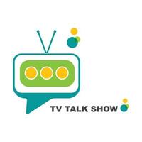 TV prata visa logotyp ikon vektor illustration