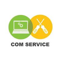 Computer-Service und Reparatur-Logo-Symbol-Vektor-Illustration vektor