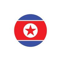 nordkoreanische Flagge Symbol Logo Vektor