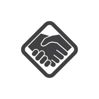 Handshaking-Logo-Vektorsymbol der Geschäftsvereinbarung vektor