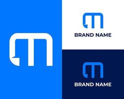 modern brev m och chatt ikon logotyp design mall vektor