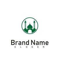 moschee islam muslimisches arabisches logo vektor