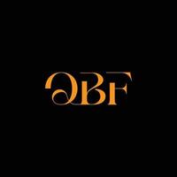 qbf-Logo, qbf-Buchstabe, qbf-Brief-Logo-Design, qbf-Initialen-Logo, qbf mit Kreis- und Großbuchstaben-Monogramm-Logo verknüpft, qbf-Typografie für Technologie, qbf-Geschäfts- und Immobilienmarke, vektor