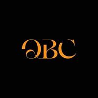 qbc-Logo, qbc-Buchstabe, qbc-Buchstaben-Logo-Design, qbc-Initialen-Logo, qbc mit Kreis- und Großbuchstaben-Monogramm-Logo verknüpft, qbc-Typografie für Technologie, qbc-Geschäfts- und Immobilienmarke, vektor