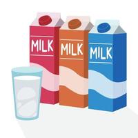 natürliche Milchprodukte. vektordesign von ökologischem naturprodukt.milch. gesunde Ernährung. vektor