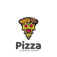 pizza zombie logotyp vektor