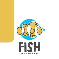 Fisch-Clown-Logo vektor