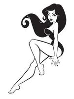 Illustration des Pin-up-Girl-Vektors vektor