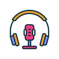 Podcast-Symbol für Ihre Website, Ihr Handy, Ihre Präsentation und Ihr Logo-Design. vektor