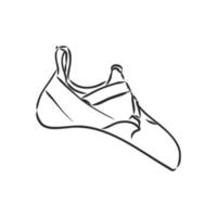 Schuhe für Kletterer Vektorskizze vektor