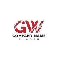 gw-Buchstaben-Logo-Design. gw-Buchstabe-Logo-Vektor-Illustration - Vektor