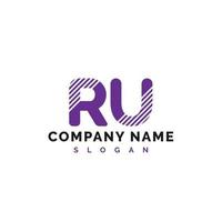 ru-Brief-Logo-Design. ru-Buchstabe-Logo-Vektor-Illustration - Vektor