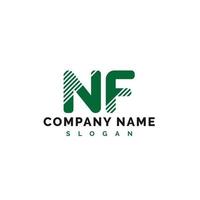 nf-Brief-Logo-Design. nf-Buchstaben-Logo-Vektor-Illustration - Vektor