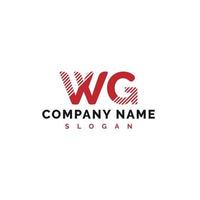 WG-Brief-Logo-Design. wg-Buchstabe-Logo-Vektor-Illustration - Vektor