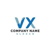 vx brev logotyp design. vx brev logotyp vektor illustration - vektor