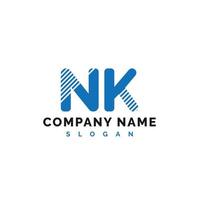 nk-Buchstaben-Logo-Design. nk-Buchstabe-Logo-Vektor-Illustration - Vektor