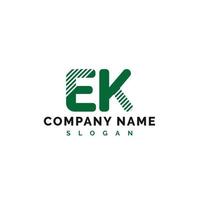 ek-Buchstaben-Logo-Design. E-Brief-Logo-Vektor-Illustration - Vektor