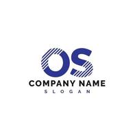 os-Brief-Logo-Design. os-Buchstabe-Logo-Vektor-Illustration - Vektor