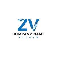 zv-Brief-Logo-Design. zv-Buchstabe-Logo-Vektor-Illustration - Vektor