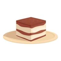 Tiramisu-Cookie-Symbol Cartoon-Vektor. Kuchen essen vektor