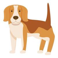 Welpen-Pose-Symbol-Cartoon-Vektor. Hund Tier vektor