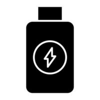 fylld design ikon av mobil batteri vektor
