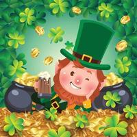 saint patrick's day tecknad leprechaun koncept vektor