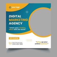 Digital Business Marketing Social Media Post Vorlage kostenloser Vektor