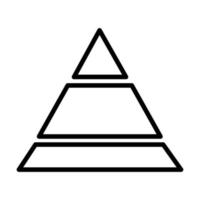 Pyramidendiagramm-Vektorsymbol vektor