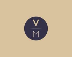 vm Brief moderne elegante Logo-Design-Vektorbilder vektor