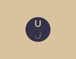 uj brev modern elegant logotyp design vektor bilder