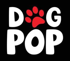 Hunde-Pop-Design mit Pfotenzeichen. vektor