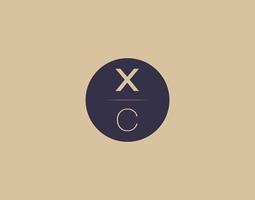 xc brev modern elegant logotyp design vektor bilder