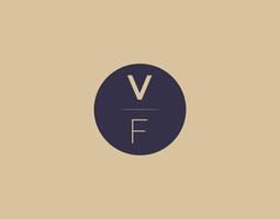 vf brev modern elegant logotyp design vektor bilder