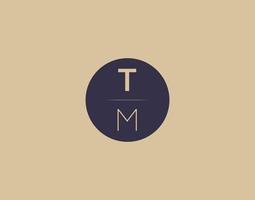 tm Brief moderne elegante Logo-Design-Vektorbilder vektor