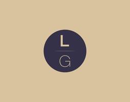 lg brev modern elegant logotyp design vektor bilder