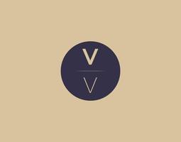 vv Brief moderne elegante Logo-Design-Vektorbilder vektor