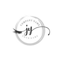 ursprüngliches jy logo handschrift schönheitssalon mode modernes luxusmonogramm vektor