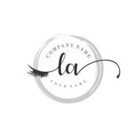 initial la logo handschrift schönheitssalon mode modernes luxusmonogramm vektor